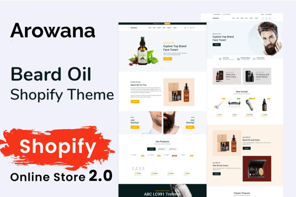 Arowana - Beard Oil Shopify Theme OS 2.0