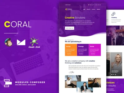 Coral - Responsive Email Template for Startups
