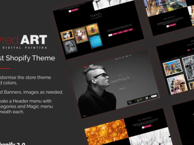 Red Art - Shopify Arts & Portfolio Gallery Store