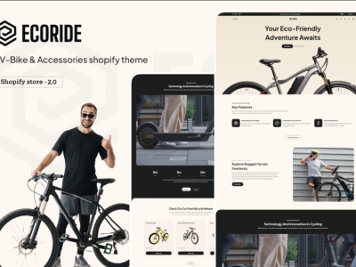 Ecoride  EV Bike Single Product Shopify Theme