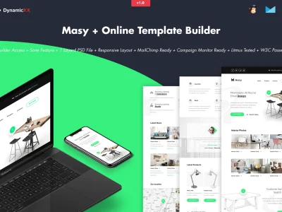 Masy - Minimalistic Furniture Email + Builder