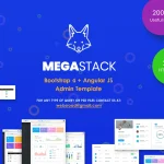 MegaStack - Bootstrap 4 & Angular JS Admin Panel