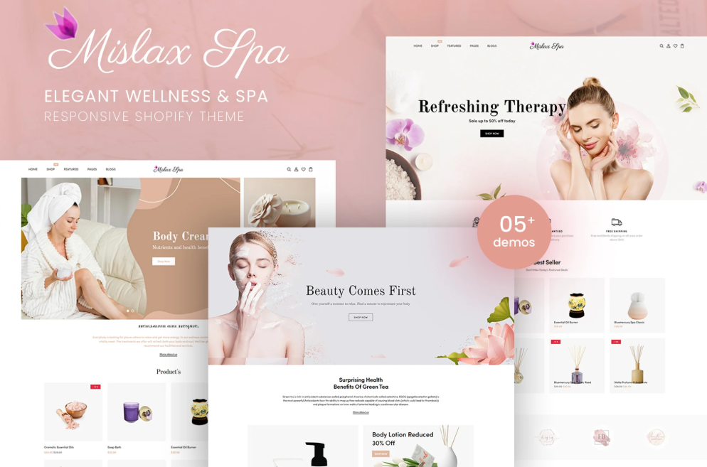 Mislax Spa - Elegant Spa & Wellness Shopify Theme