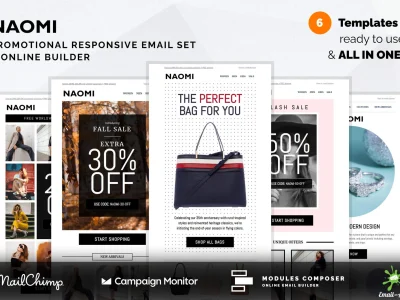 Naomi - Promotional Email Templates Set