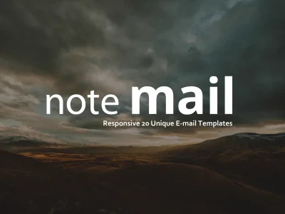 Note Mail - 20 Unique Responsive Email set