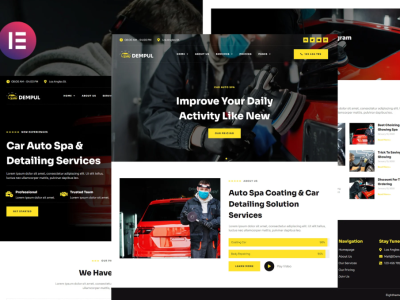 Dempul - Car Auto Spa & Detailing Services Elementor Template Kit