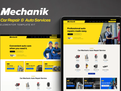Mechanik - Car Repair & Auto Services Elementor Template Kit