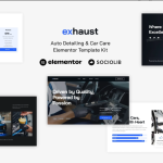 Exhaust - Auto Detailing & Car Care Elementor Template Kit