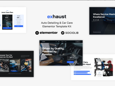 Exhaust - Auto Detailing & Car Care Elementor Template Kit