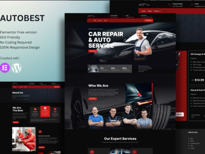 Autobest Car Repair & Auto Service Elementor Template Kit