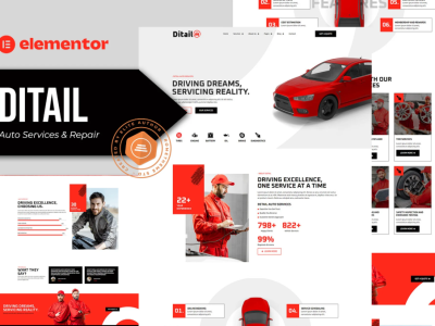 Ditail - Auto Services & Repair Elementor Pro Template Kit