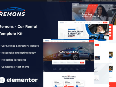 Remons - Car Rental Elementor Template Kit