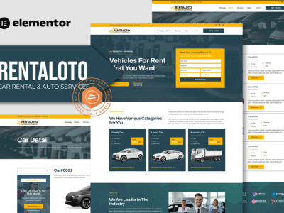 Rentaloto - Car Rental & Auto Services Elementor Template Kit
