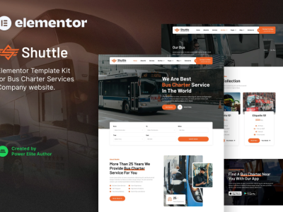 Shuttle – Bus Charter Service & Transport Company Elementor Template Kit