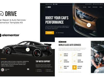 Drive - Car Repair & Auto Service Elementor Template Kit