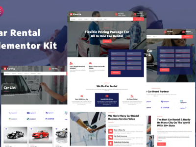 Kareta - Car Rental Services Elementor Template Kit