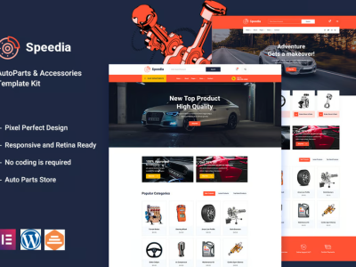 Speedia - AutoParts & Accessories Elementor Template Kit
