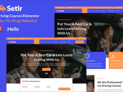 Setir - Driving Courses Elementor Template Kit