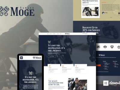 Moge - Motorcycle Repair & Service Elementor Template Kit