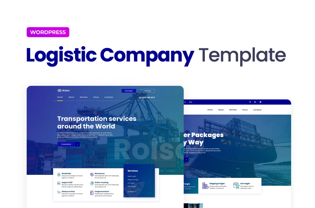 Rolso – Logistic Company Elementor Template Kit