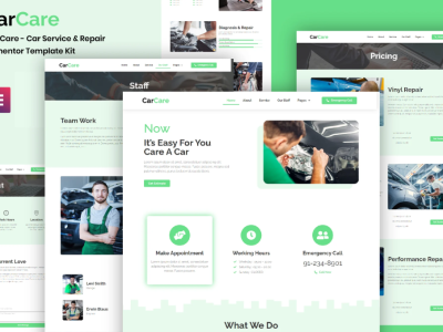 CarCare - Auto Service & Repair Elementor Template Kit