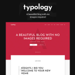 Typology – Text Based Minimal WordPress Blog Theme