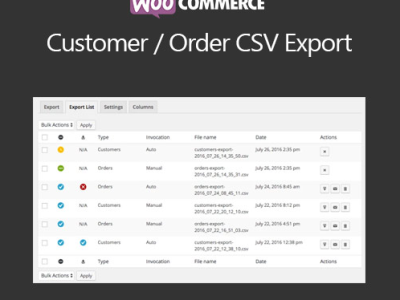 WooCommerce Customer/Order CSV Export