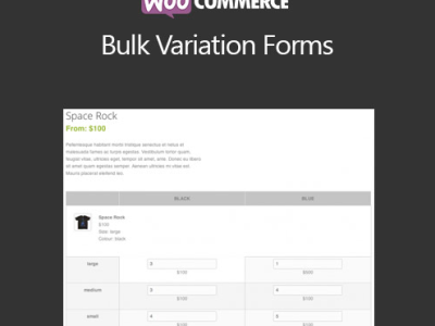 WooCommerce Bulk Variation Forms