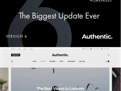 Authentic – Lifestyle Blog & Magazine WordPress Theme