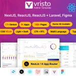 Vristo – Tailwind ReactJS, NextJS Admin Template