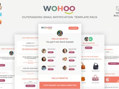 WOHOO - Beautiful Email Notifications Template