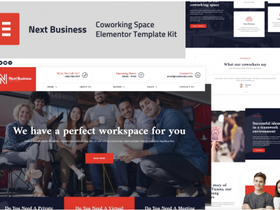 Next Business - Coworking Space Elementor Pro Template Kit