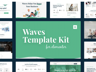 Waves - Startup Agency Elementor Template Kit