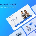 Accept Credit - Financial Services Elementor Template kit