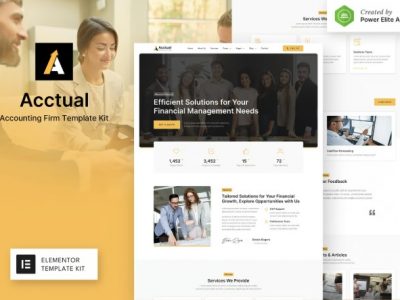 Acctual – Accounting Firm Elementor Template Kit