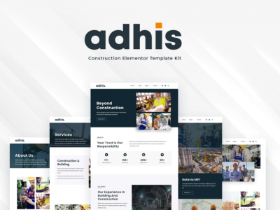 Adhis - Construction Elementor Template Kit