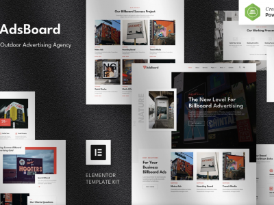 AdsBoard – Billboard & Outdoor Advertising Agency Elementor Template Kit
