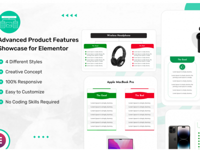 Advanced Product Features Showcase for Elementor