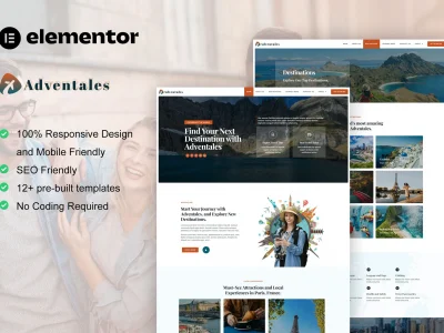 Adventales - Modern Travel Blog Elementor Template Kit
