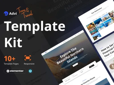 Advi - Creative Tour and Travel Elementor Pro Template Kit