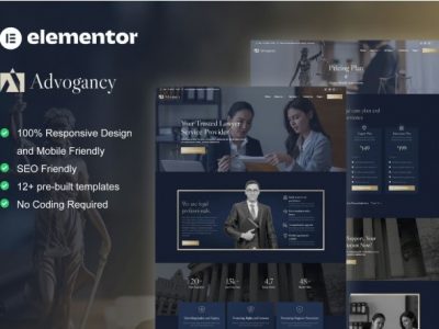 Advogancy - Attorney Law Firm Elementor Pro Template Kit