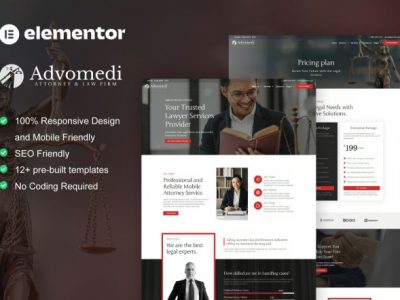 Advomedi - Attorney & Law Firm Elementor Template Kit