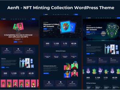 Aenft - NFT Minting Collection WordPress Theme