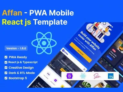 Affan - PWA Mobile React js Template