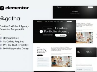 Agatha - Creative Portfolio & Agency Elementor Template Kit