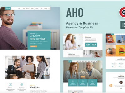 Aho - Agency & Business Elementor Template Kit