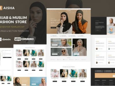 Aisha - Hijab & Muslim Wear Store Elementor Template Kit