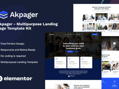 Akpager - Multipurpose Landing Page Template Kit