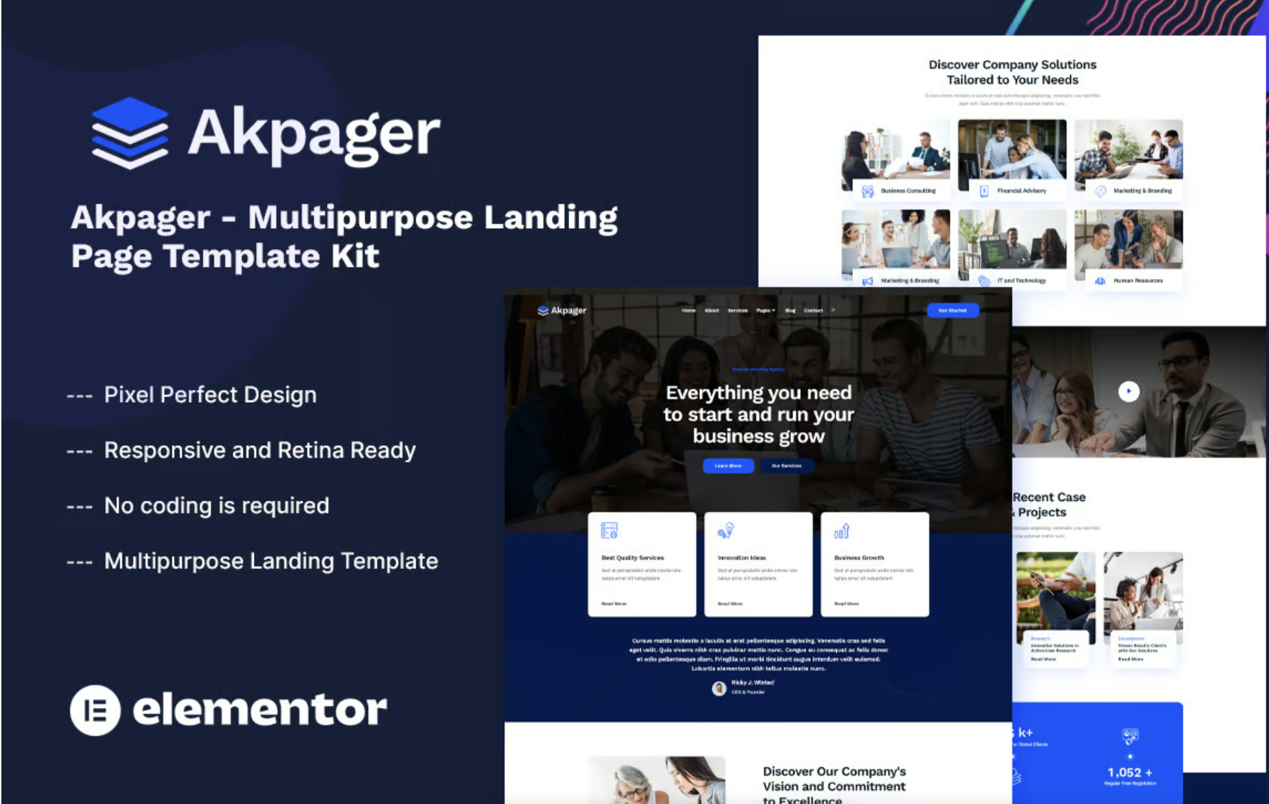 Akpager - Multipurpose Landing Page Template Kit