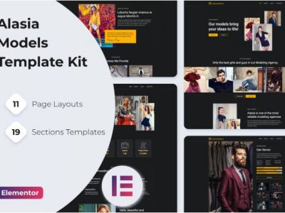 Alasia — Model Agency Elementor Template Kit